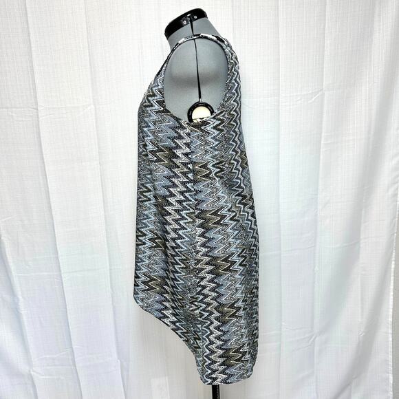 Anthropologie Beautiful Stories Beaded V-Neck High Low Hem Tunic Top Boho Sz: M - Picture 3 of 9